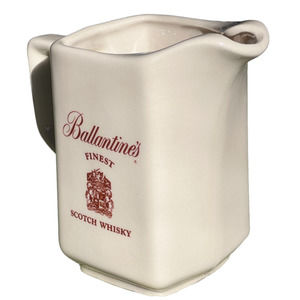 Ballantine's Alcoholic Drink Scotch Whiskey Ceramic Pitcher Pub Jug Barware